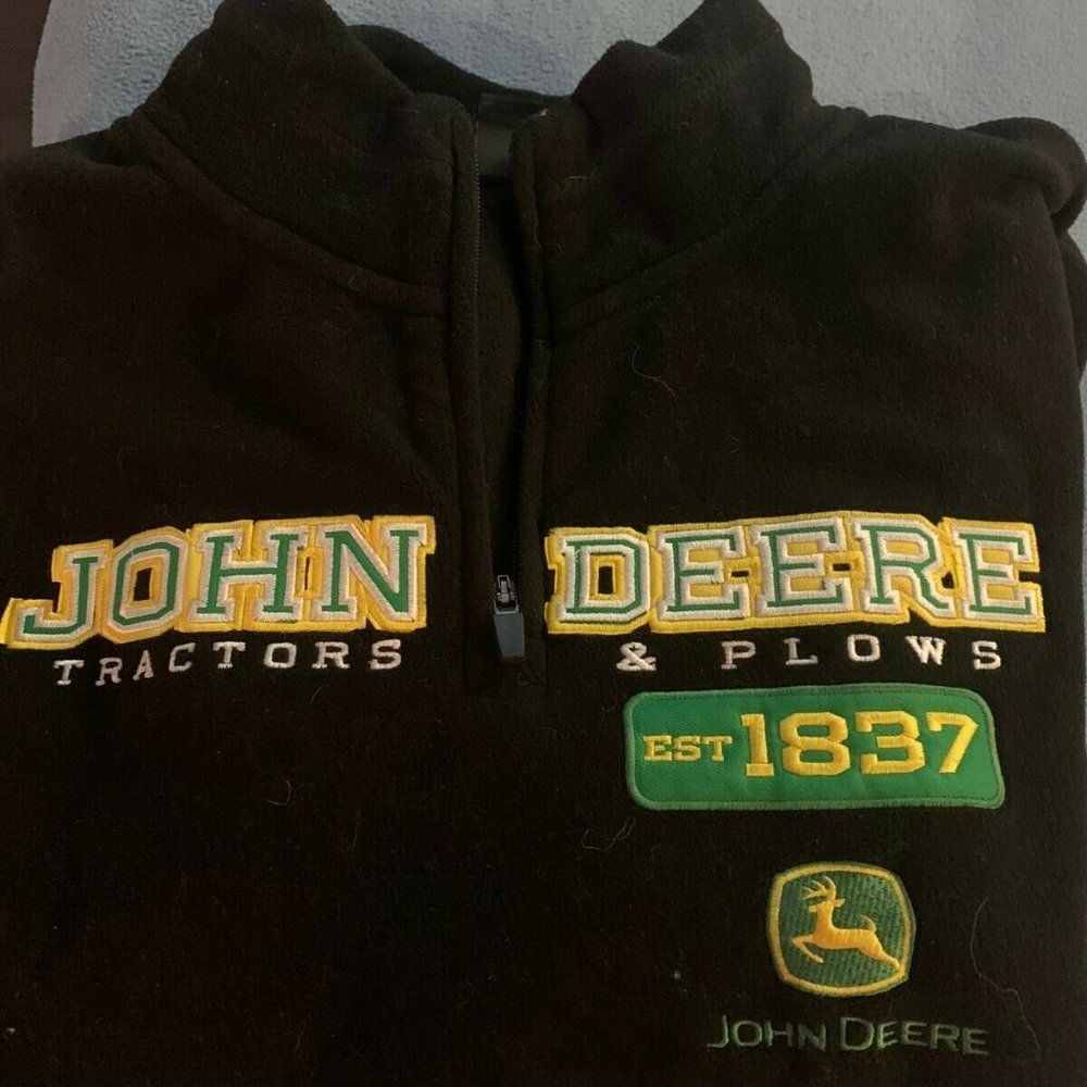 John Deere Mens Large Fleece 1/4th Zip